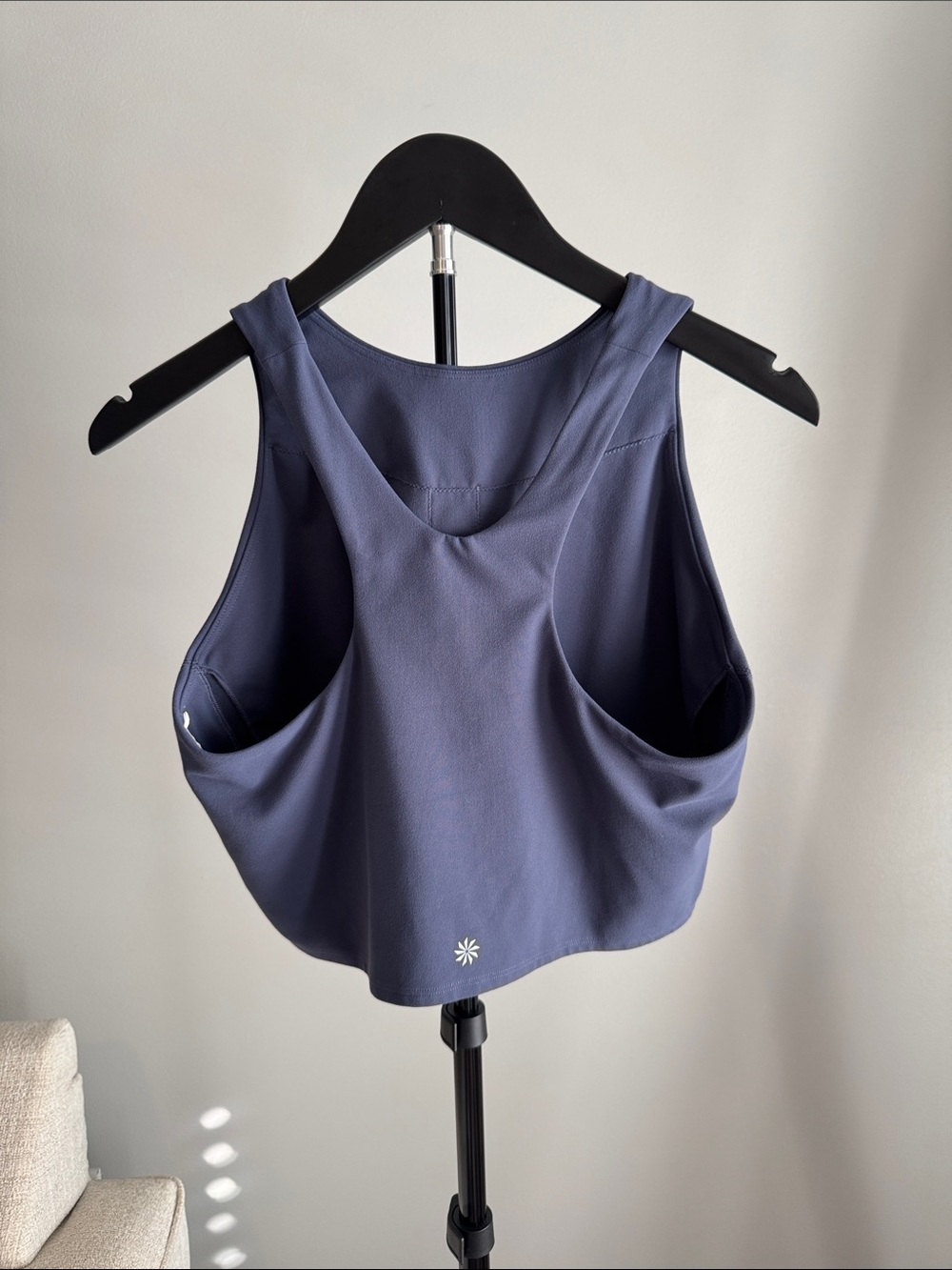 Athleta High Neck Cropped Tank Top - Neutral Blue - Picture 2 of 4